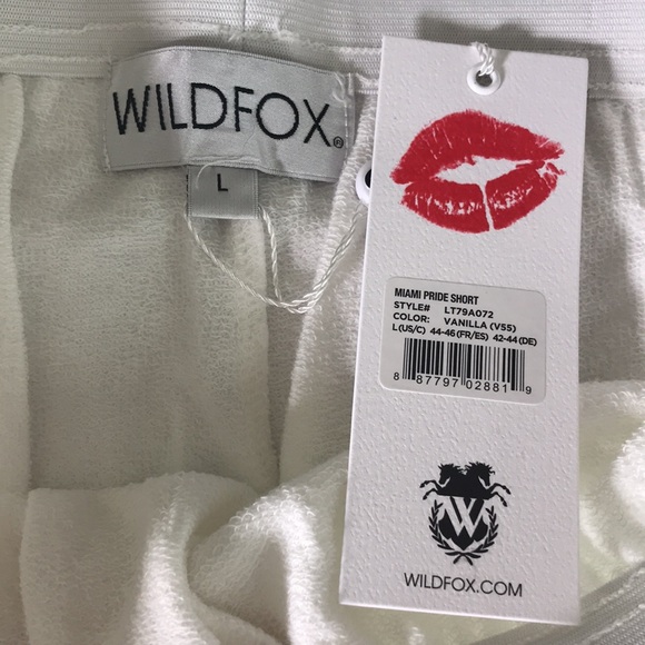 Wildfox Miami Pride Shorts Rainbow Kiss in Vanilla - Picture 14 of 15